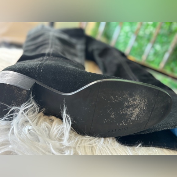 Nine West Black Suede Tall Boots size 9 - Picture 9 of 11